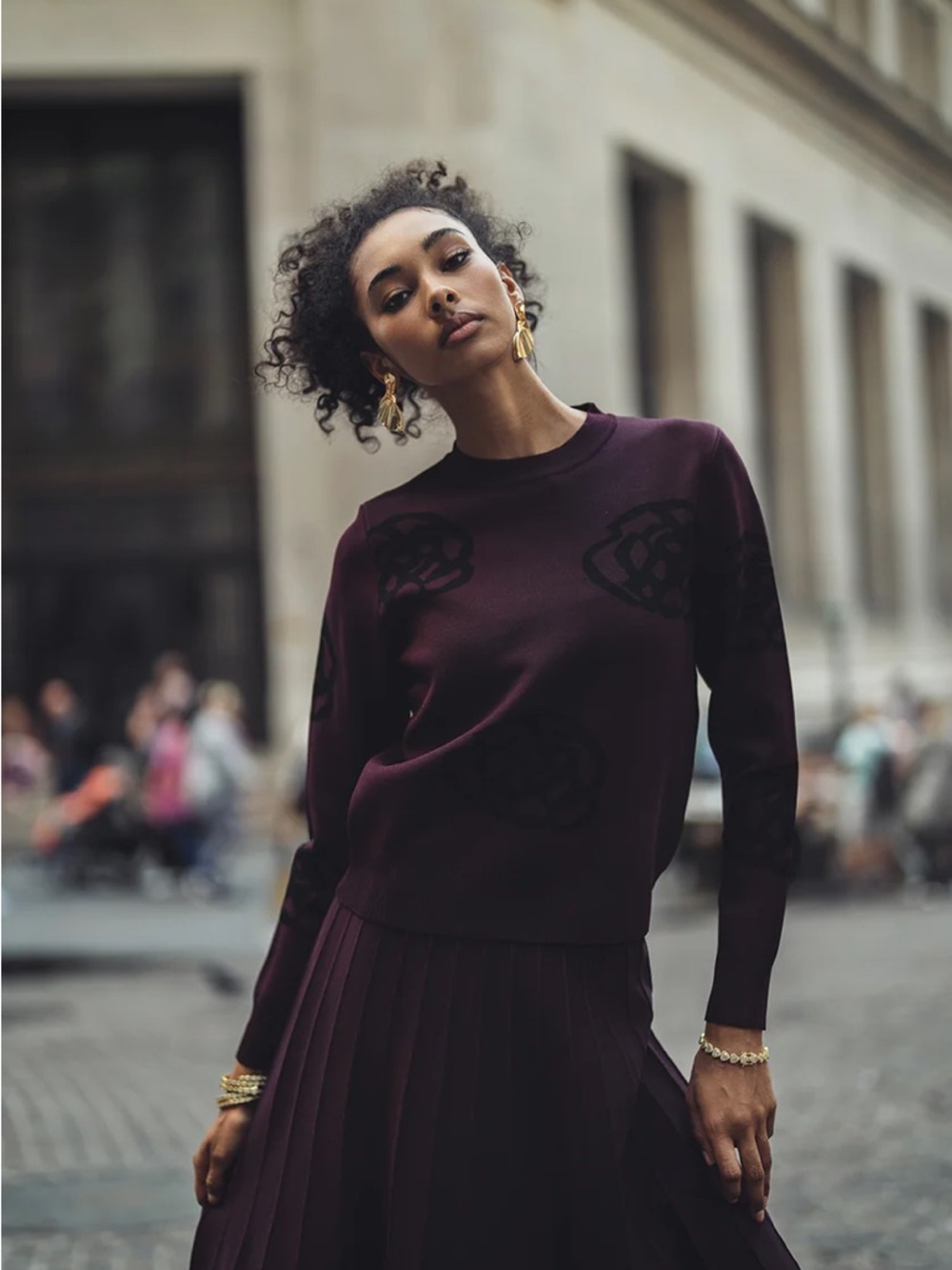 Aleeza Paris Azha Floral Sweater